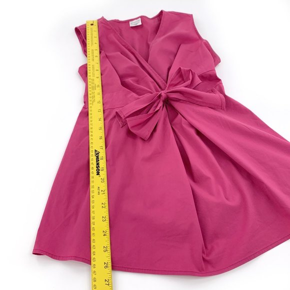 Motherhood Maternity Pink Babydoll Sleeveless Top V-Neck Tie Elastic Waist Large - Picture 2 of 8